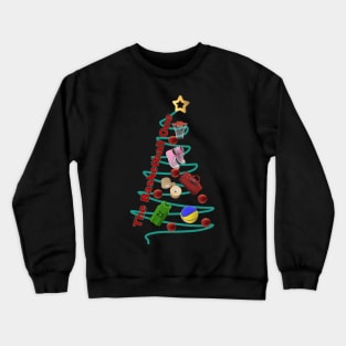 Basketball Xmas Tree Crewneck Sweatshirt